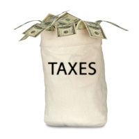 Bag of tax money Bag of tax money