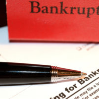 A bankruptcy sign