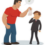 Bill collector attempting to collect money from a debtor Bill collector attempting to collect money from a debtor