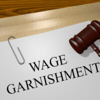 WAGE GARNISHMENT concept WAGE GARNISHMENT concept