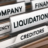 Company Liquidation and Corporate Insolvency Concept with Hanging Folders Company Liquidation and Corporate Insolvency Concept with Hanging Folders